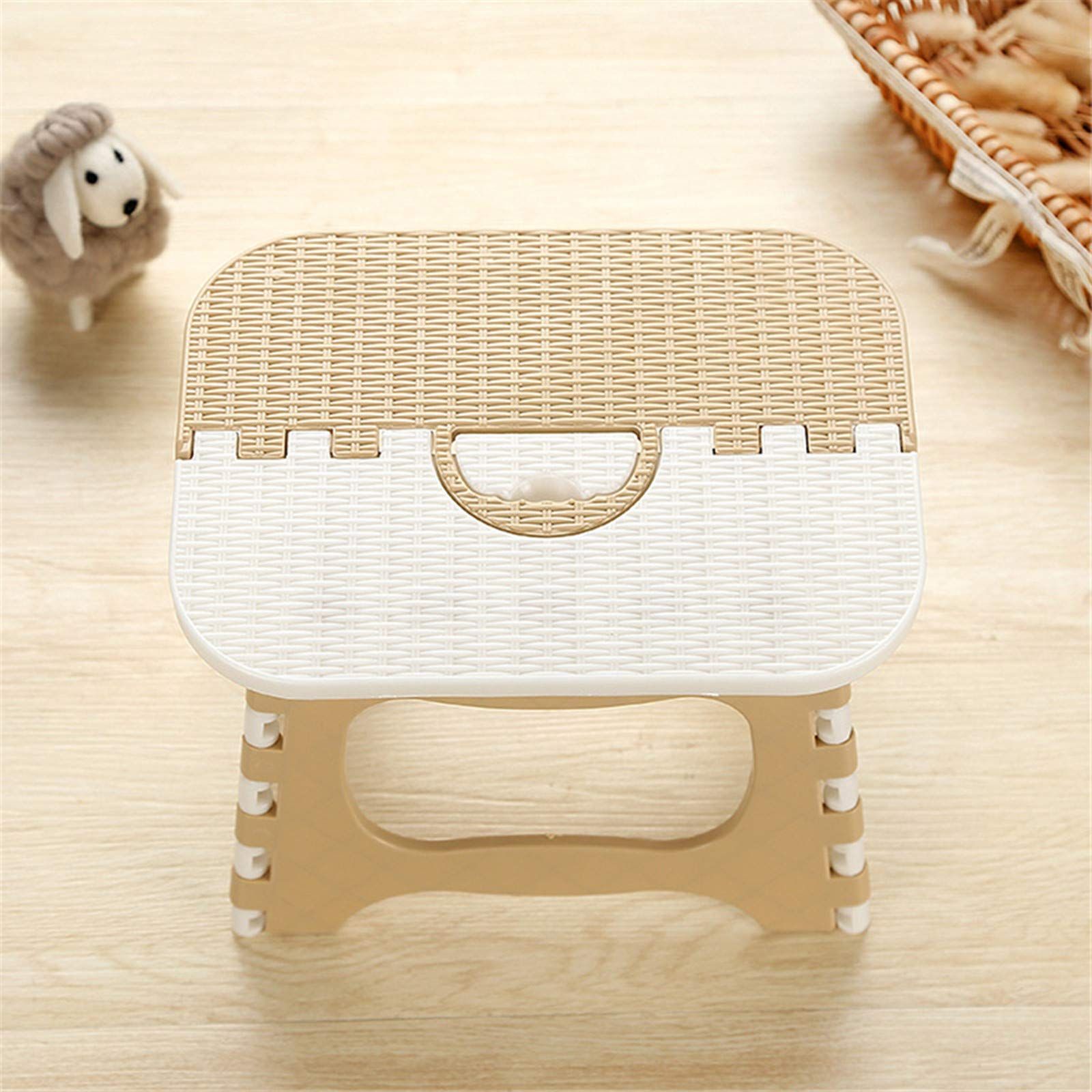 Compact Foldable Stool, Plastic Folding Step Stool, Kitchen Garden Bathroom view 3