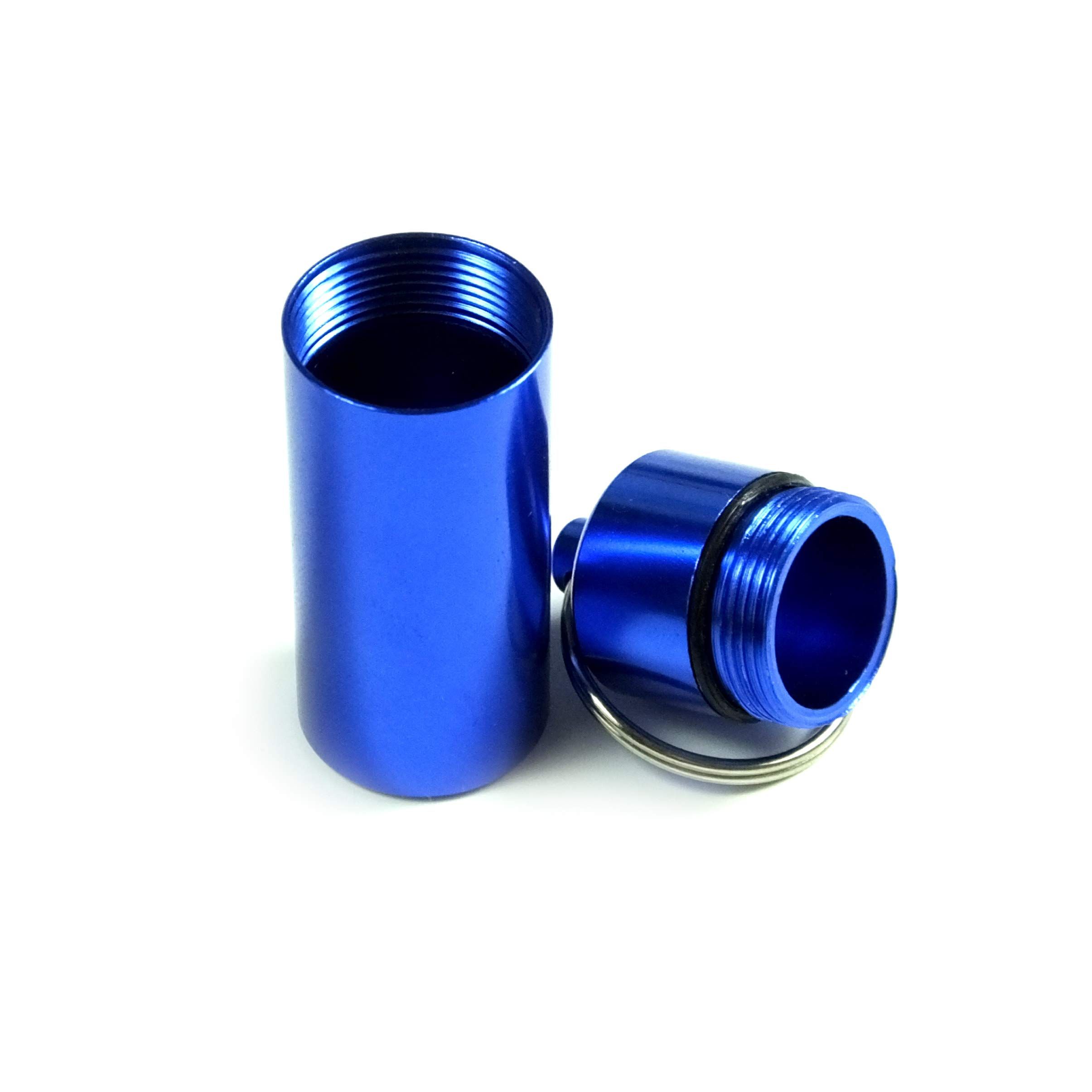 Aluminum Keychain Medication Pill Box. Waterproof Portable Mini Travel Pill view 2