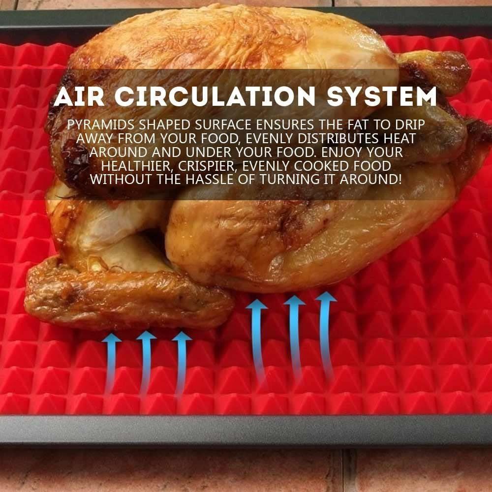Non Stick Baking Cooking Mat Red Heat Resistant Silicone Baking Sheet Baking view 2