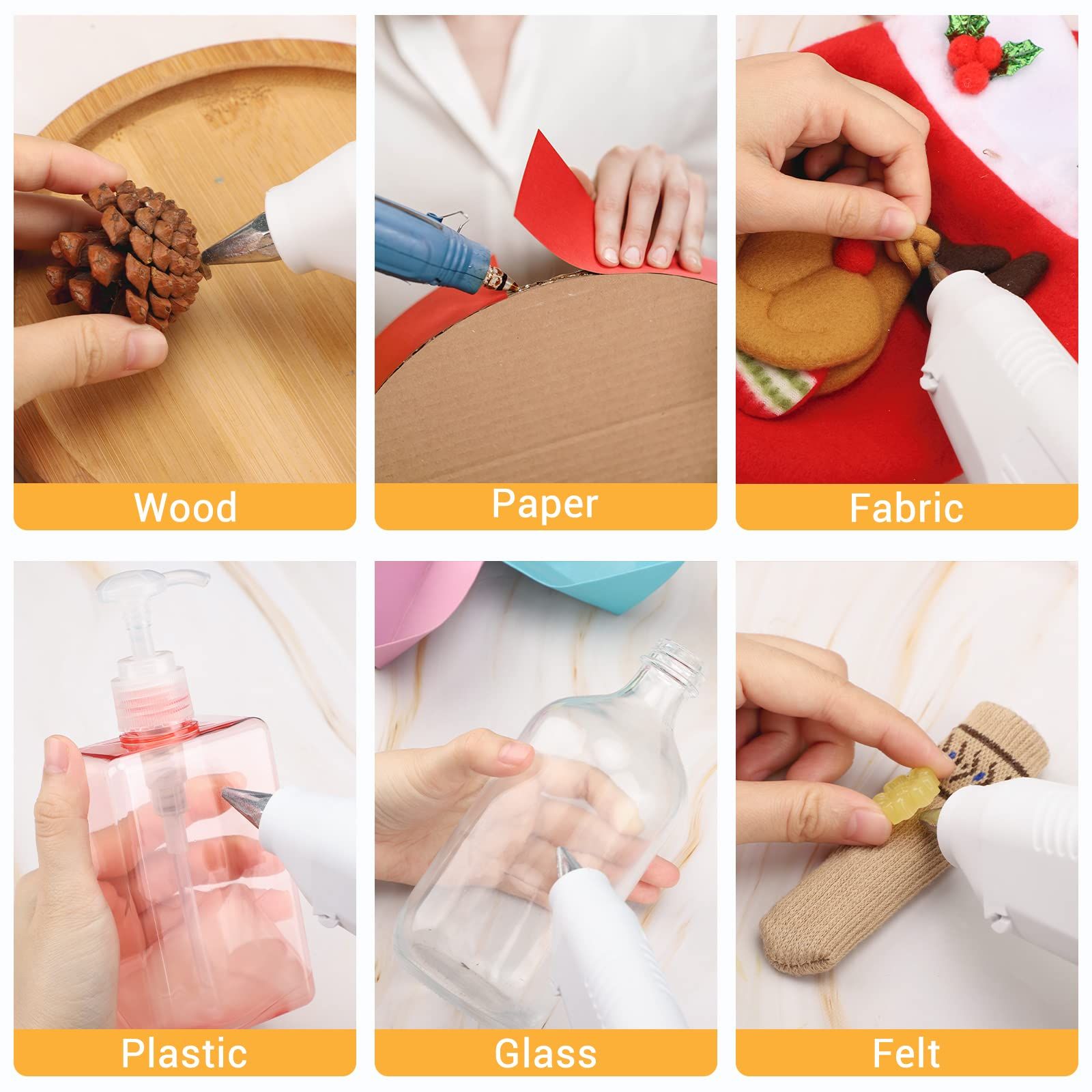 Clear Hot Glue Sticks, 20 Pcs, All Temp, Compatible with Plastic, Wood, Foam view 5