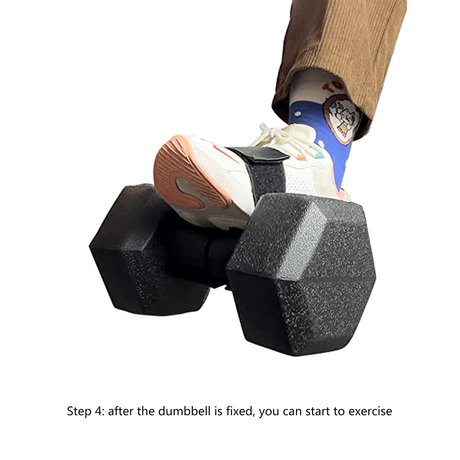 Weight Lifting Tibialis Trainer Foot Straps Dumbbell Ankle Straps Ankle view 3