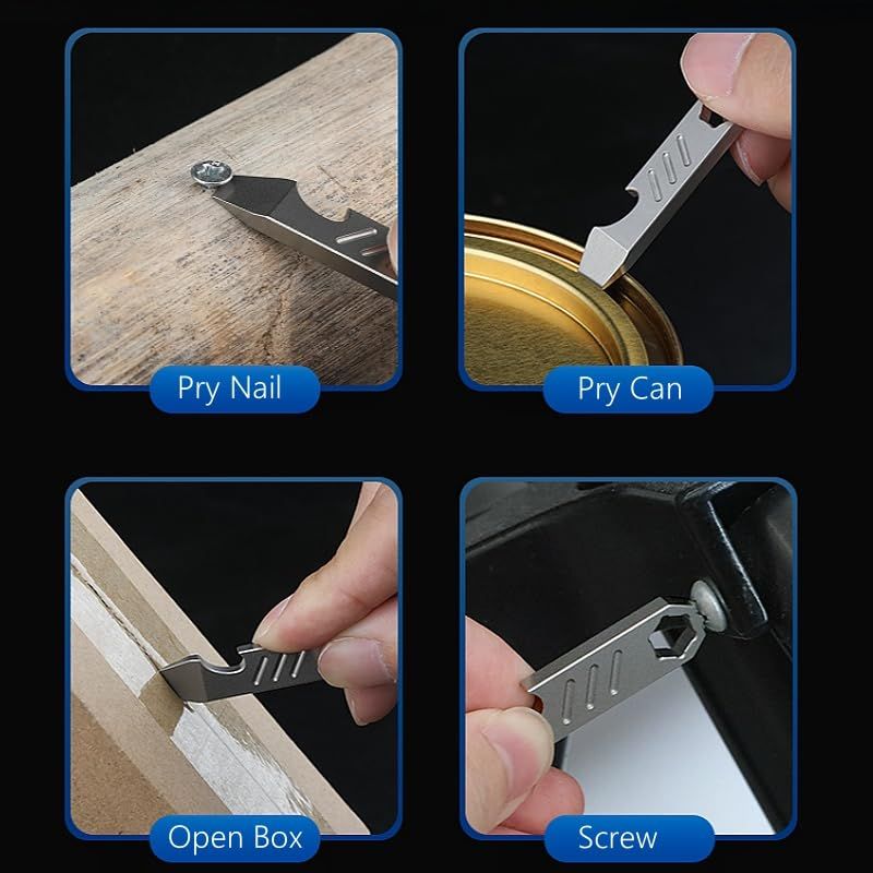 Titanium Pry Bar with Bottle Opener Function (Mini Pry bar)Mini pry bar view 3