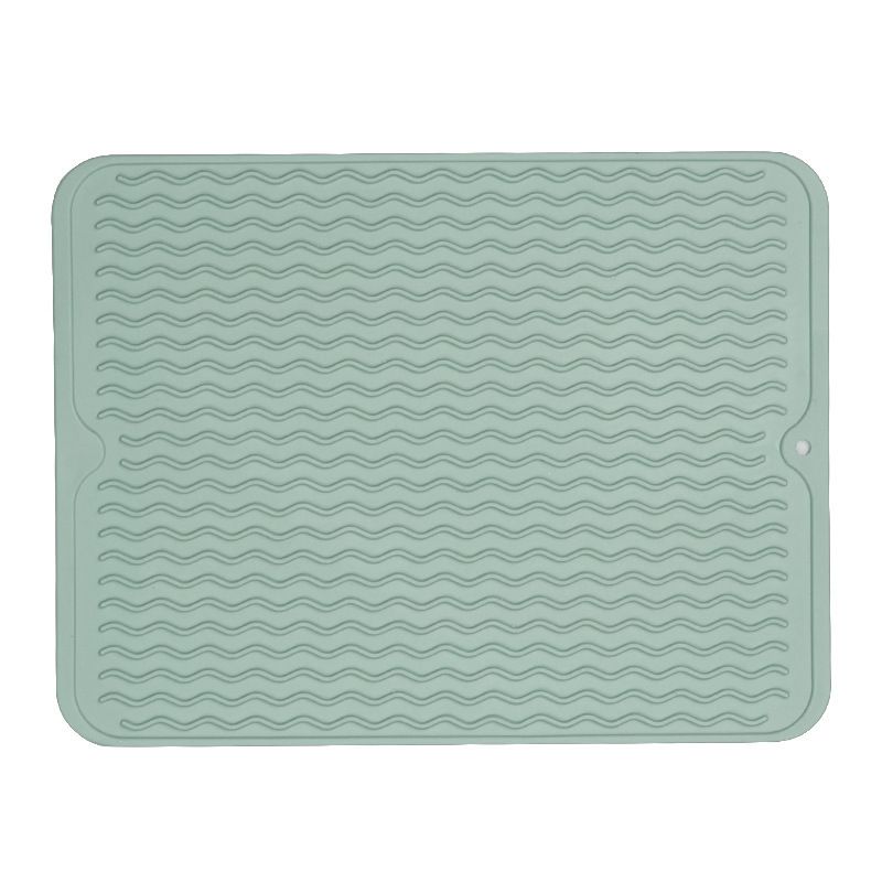 Kitchen insulated placemat Rubber drain mat Wave trough drain mat waterproof view 2