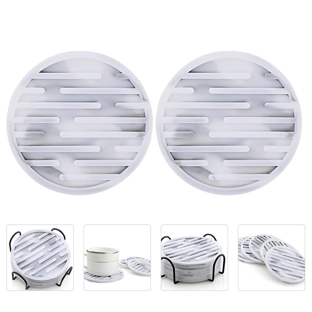 2 Pcs Insulated Silicone Coaster Coasters for Drinks Silicone Drink Coaster view 3