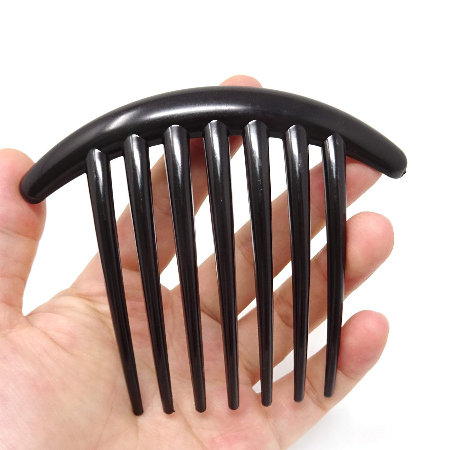 2 Pcs Plastic Hair Side Combs French Twist Comb Tortoise Side Comb Hair Clip view 3