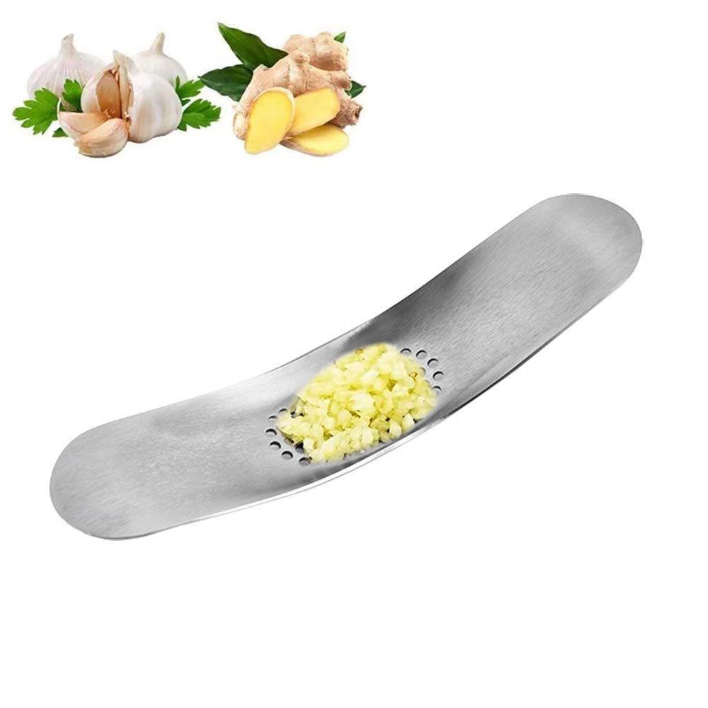 Garlic rocker, 2-in-1 shredding press made of stainless steel and silicone — image 1