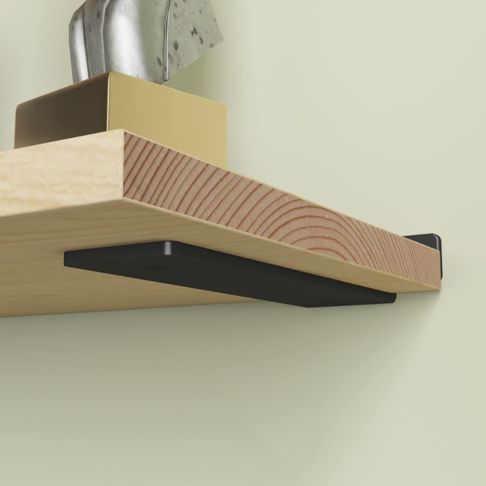 Floating Shelf Bracket,Heavy Duty Metal Shelf Bracket,Hanging Hidden Shelf view 2