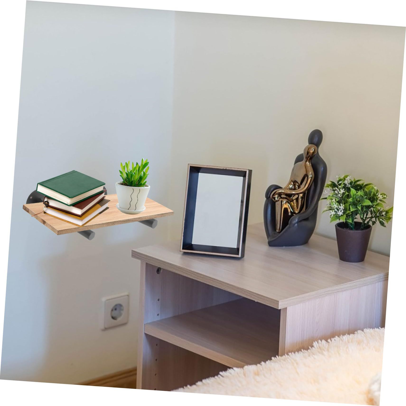 Wrought Iron Wall-Mounted Heavy Duty Wall Shelves Shelves Wall Hanging view 4
