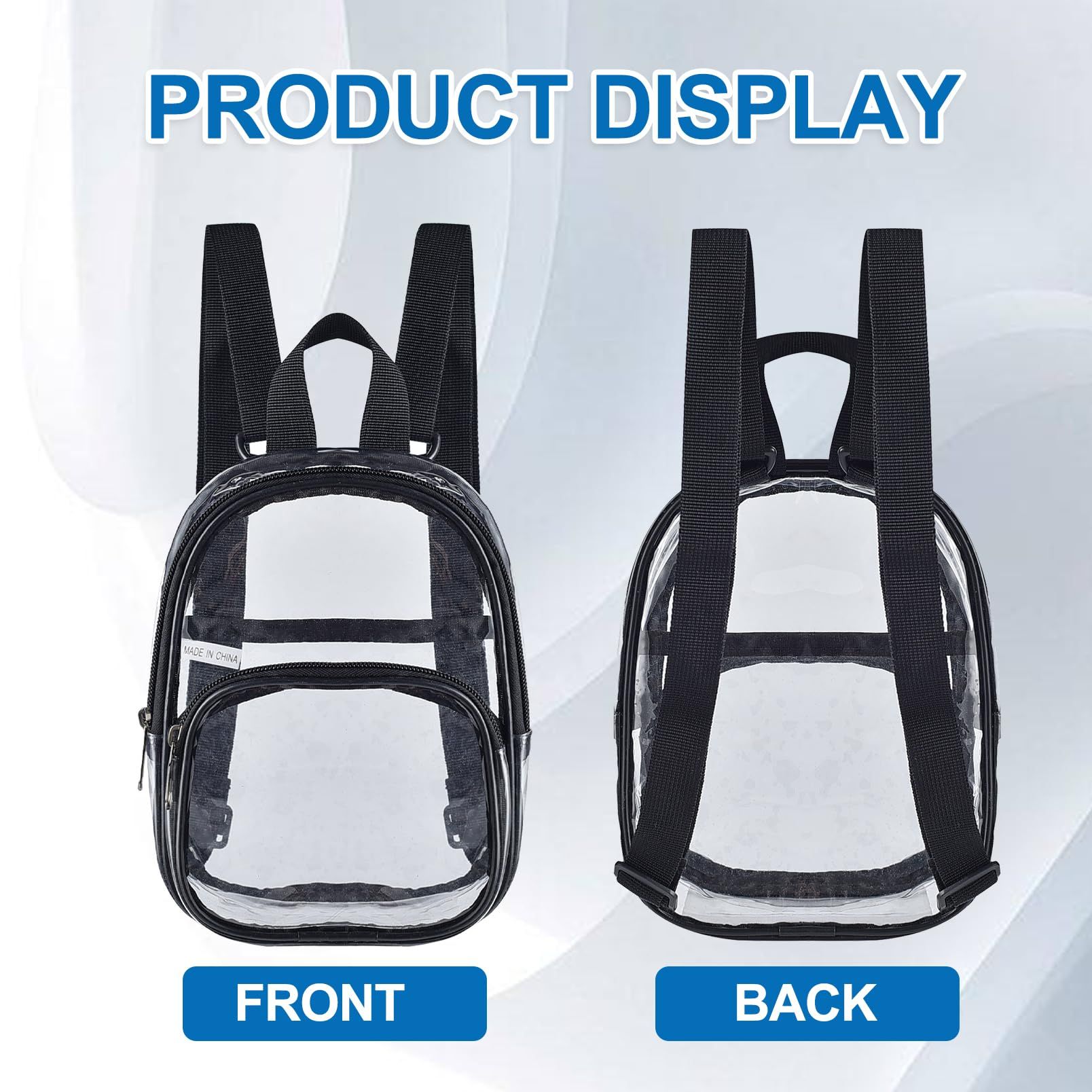 Mini Backpack Stadium Approved for Girls with Small Waterproof Backpack for Sports view 2