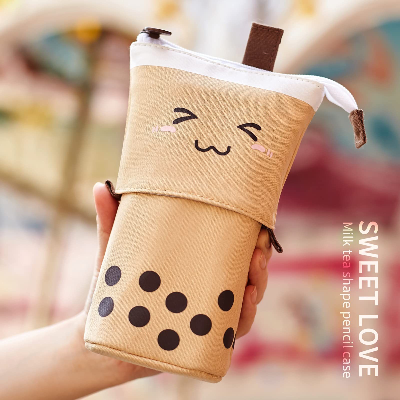 Cute Pencil Case Standing Pen Holder Telescopic Makeup Pouch Pop Up Cosmetics view 4