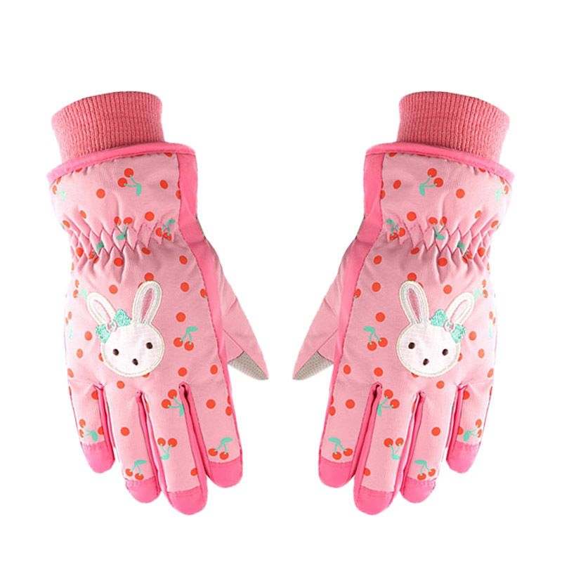 Kids Ski Snow Gloves Winter Cold Weather Windproof Warm Snowboard Sport — image 1