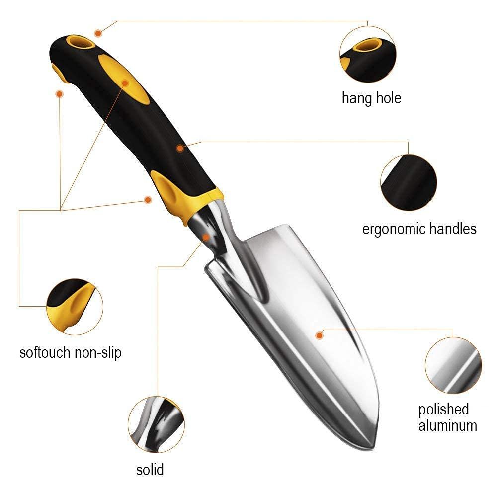 Garden shovel Trowel & Hand Shovel Soft Rubberized Non-Slip Handle view 5
