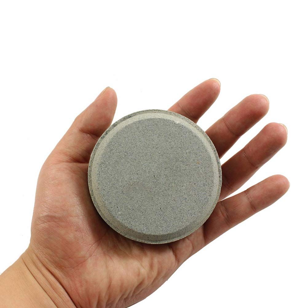Round Sharpening Stone, Double Sided Whetstone Sharpening Stone Outdoor view 4