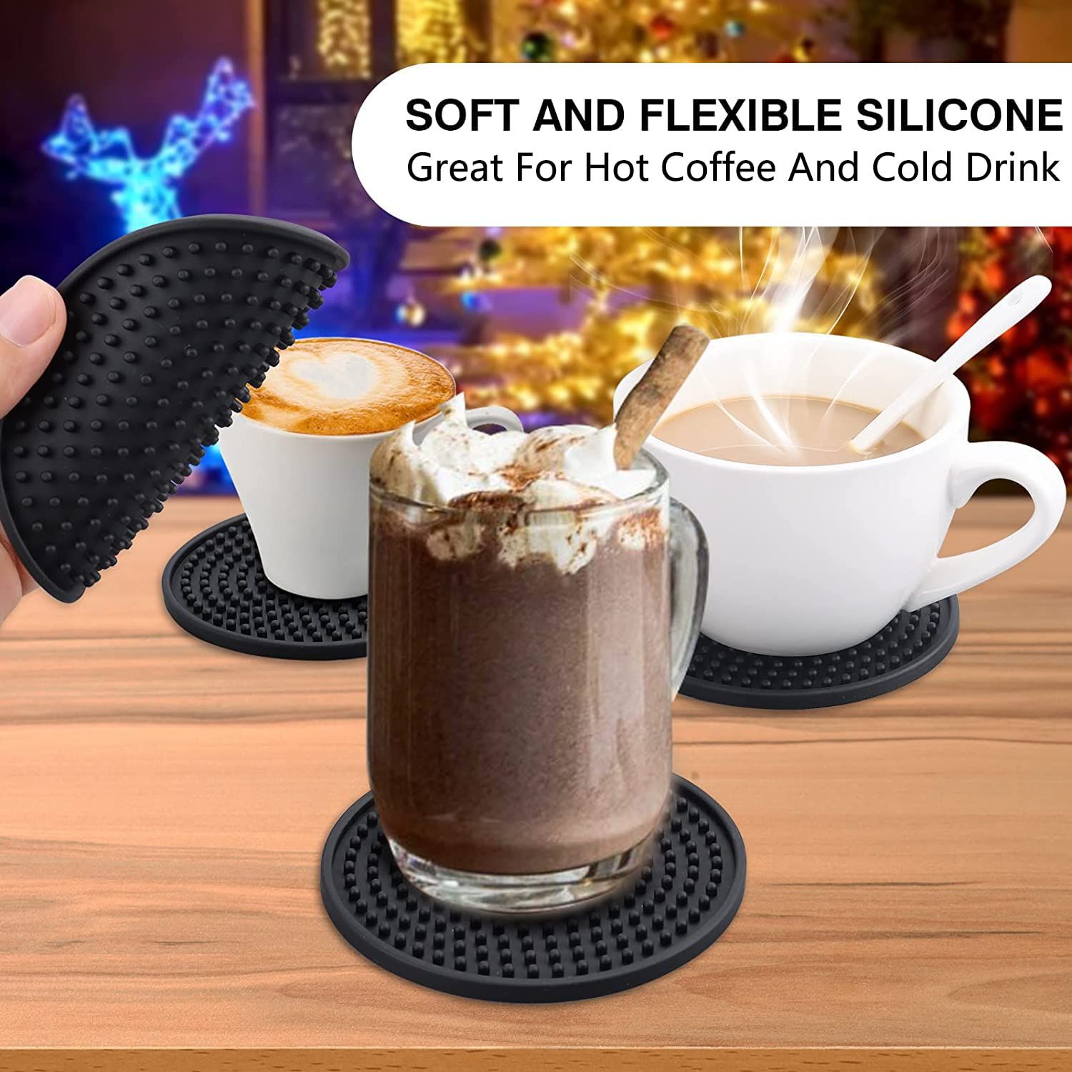 4 PCS Coasters for Drinks view 3