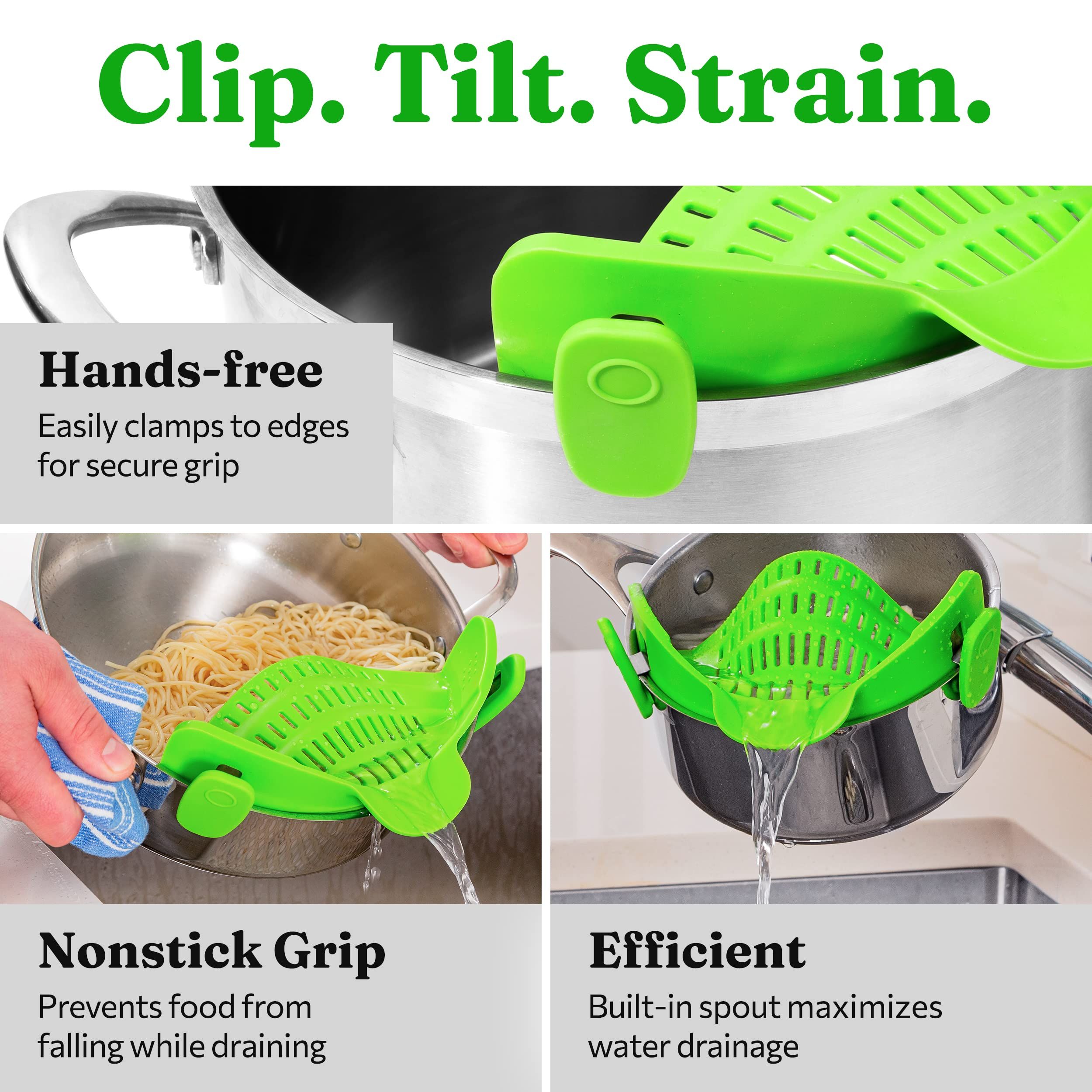 Strainer - Adjustable Silicone Clip On Strainer for Pots view 3