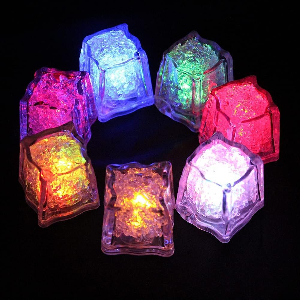 12 pcs Waterproof Led Ice CubeMulti Color Flashing Glow in The Dark LED Light view 3