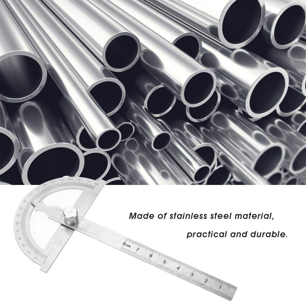 Ruler, Stainless Steel Protractor Goniomete30cm Ruler 180 Degrees Angle Finder view 2