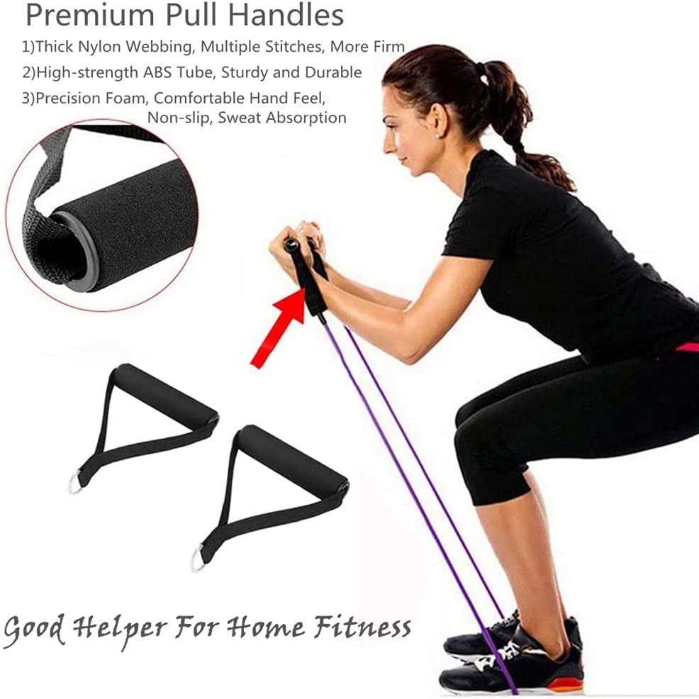 Heavy Duty Exercise Handle Pair with Carabiners- Grip Attachments for Cable view 2
