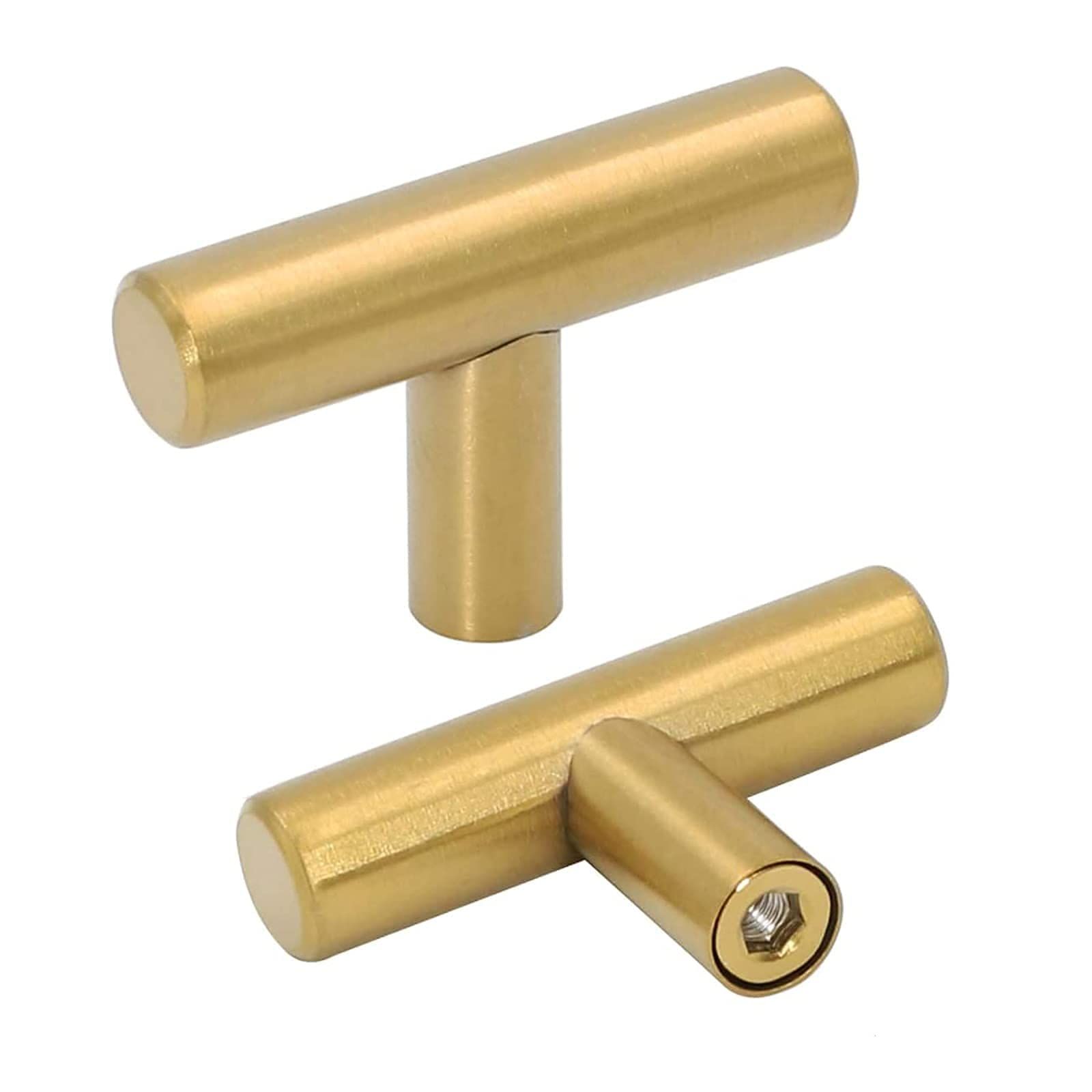 2PCS Gold Drawer Knobs for Kitchen Cabinet Knobs Gold Hardware for Cabinets