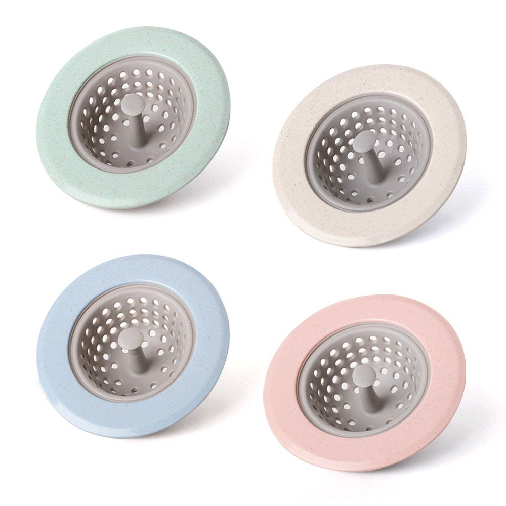4 PCS Kitchen Silicone Sink Strainer Garbage Disposal Strainer Sink Drain