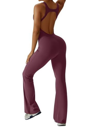 Stylish Backless Flared Jumpsuit for Yoga view 4