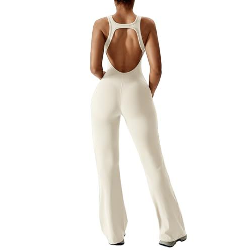 Women's Cut-out Back Flared Jumpsuit view 6