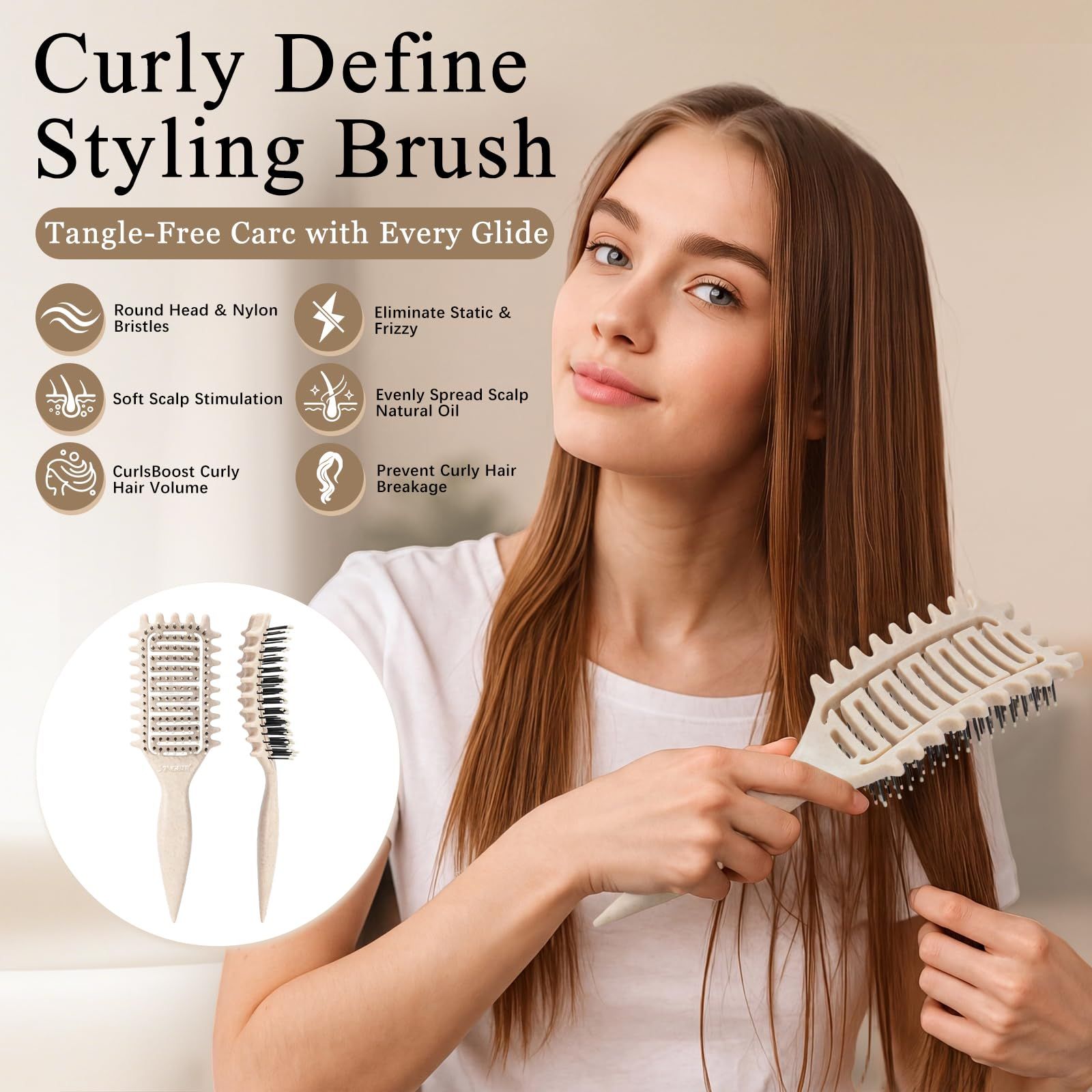 3PCSVentilation Hair Brush for Detangling view 3