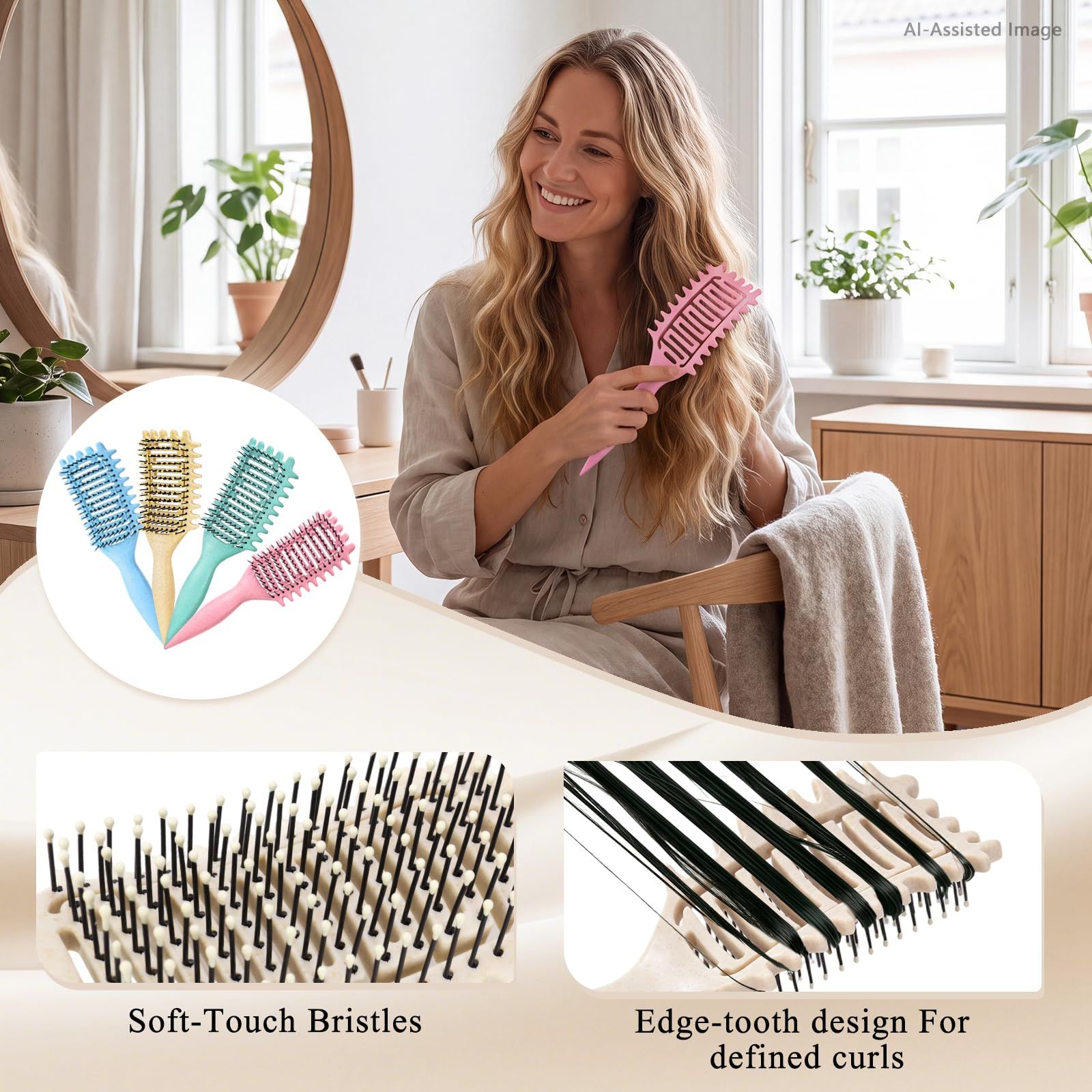 3PCSVentilation Hair Brush for Detangling view 6