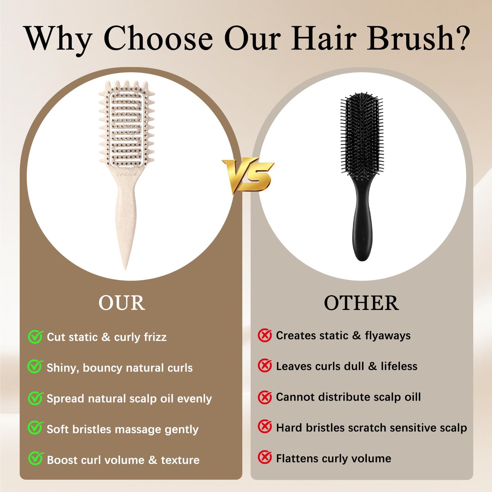 3PCSVentilation Hair Brush for Detangling view 7