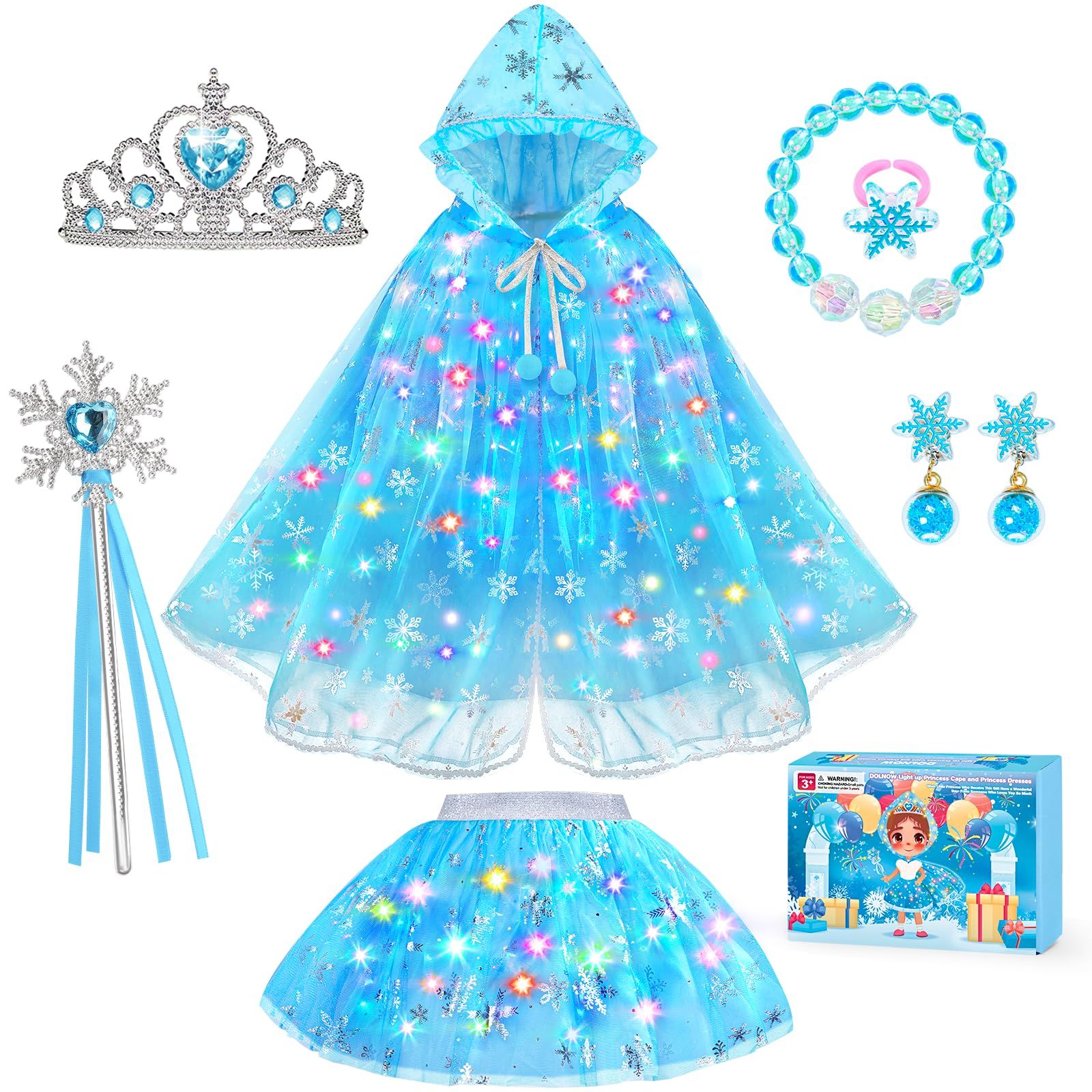 Girls' Princess Dress-Up Set for Halloween view 3