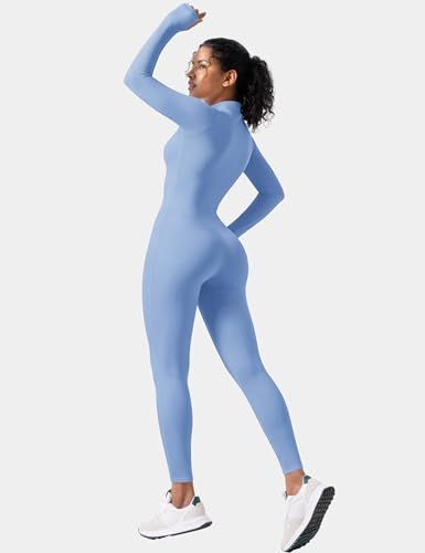 Long-Sleeve Zip-Up Bodysuit for Yoga view 2