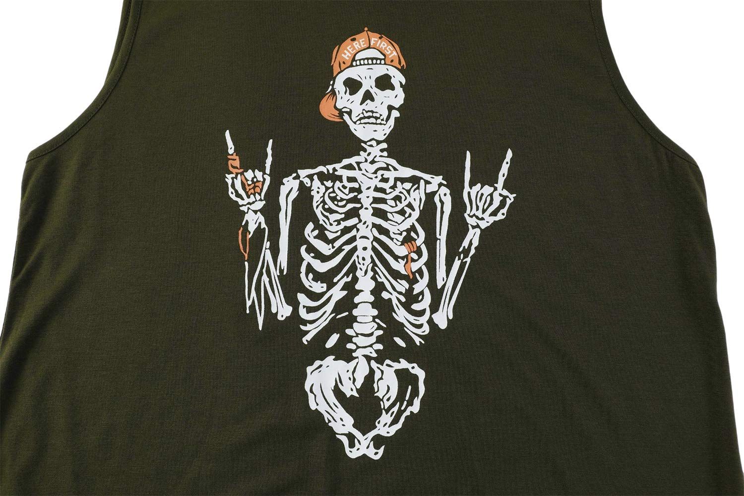 Women's Sleeveless Tank Top With Cool Skull Rock Gesture view 2