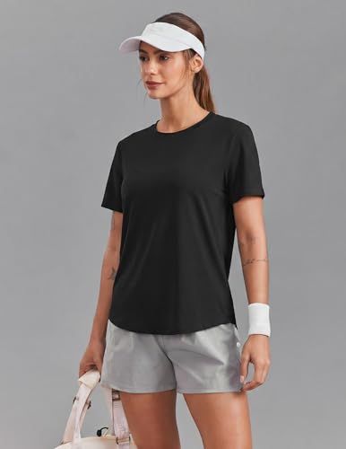 Versatile Soft Crew Neck Short Sleeve Top for Workouts view 5