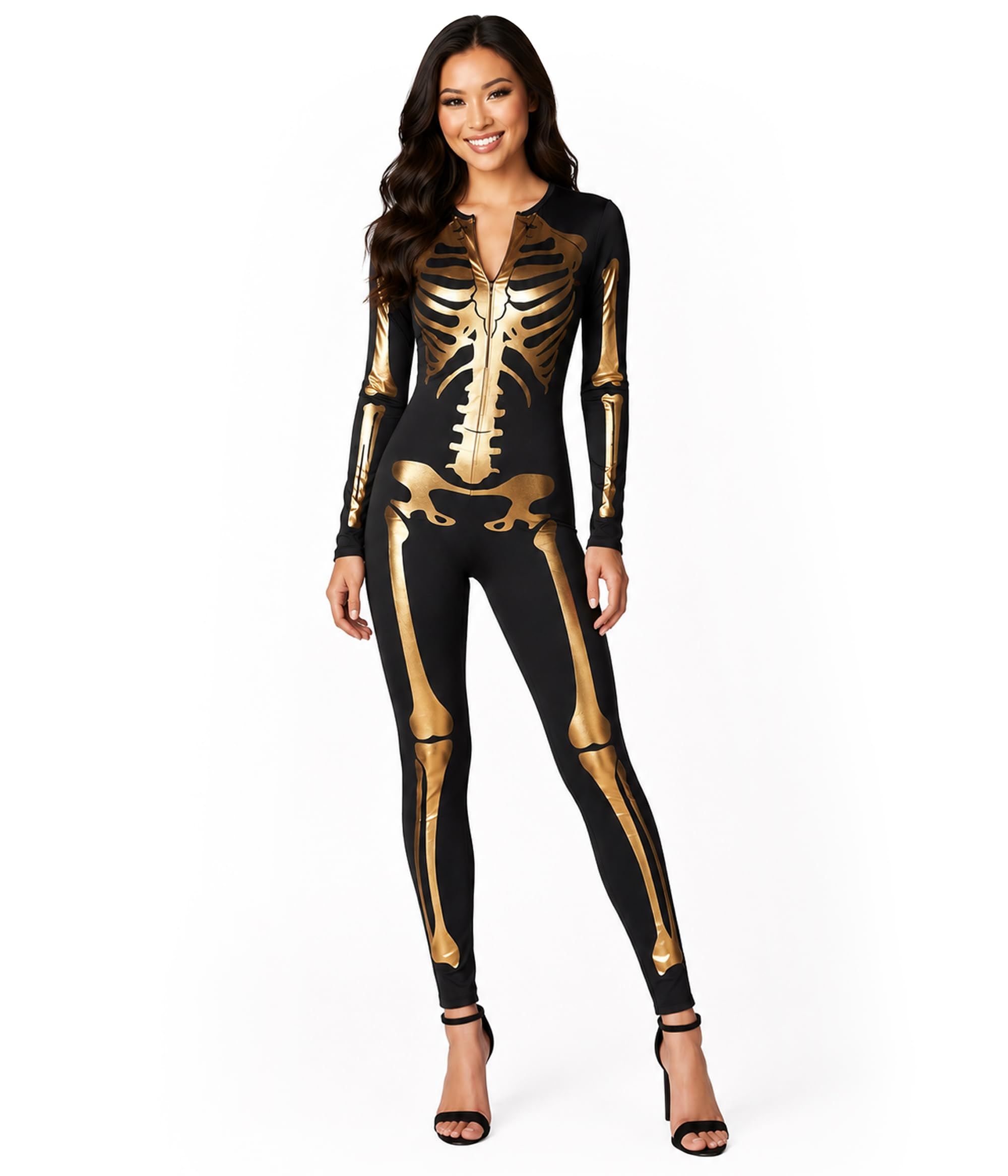Stunning Skeleton Bodysuit for Halloween Costume Parties view 4