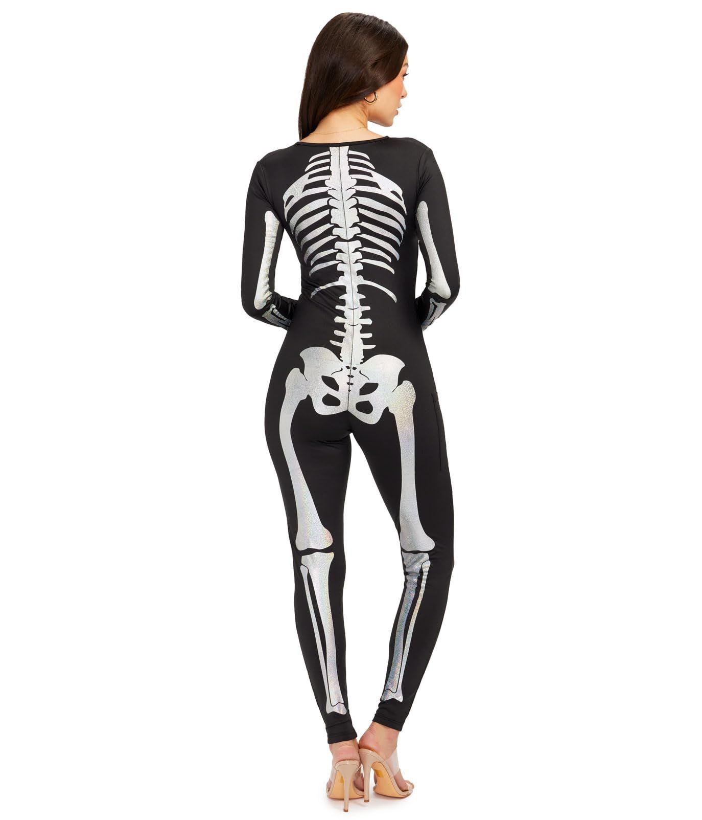 Skeleton Print Catsuit for Halloween Costume view 2