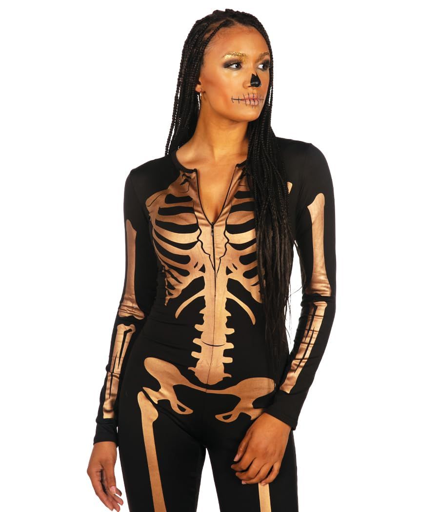 Skeleton Printed Bodysuit for Halloween Costume Parties & Themed Events view 2