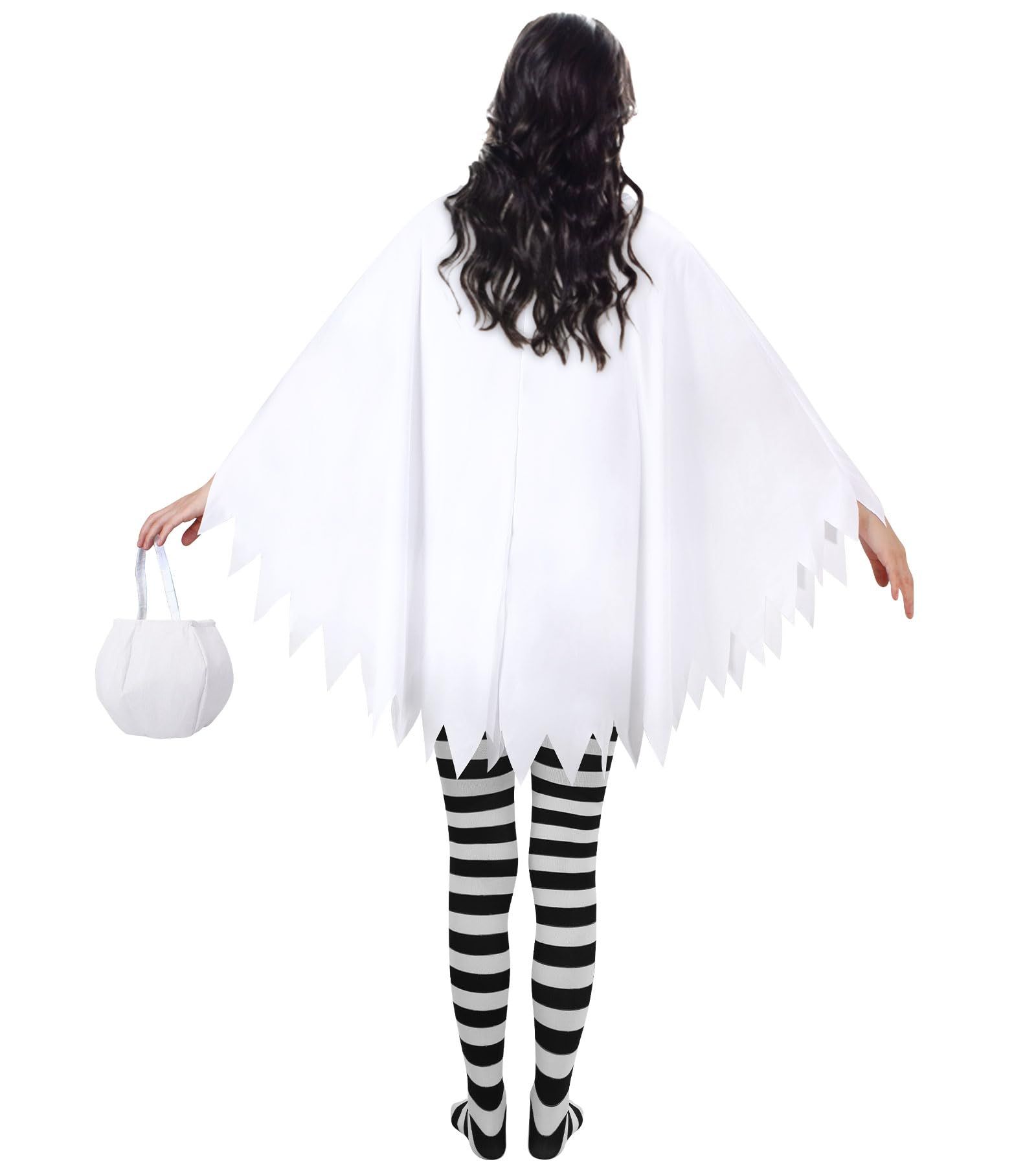 4pcsWomen's Ghost Costume Set for Halloween Trick-or-Treating & Themed Parties view 5