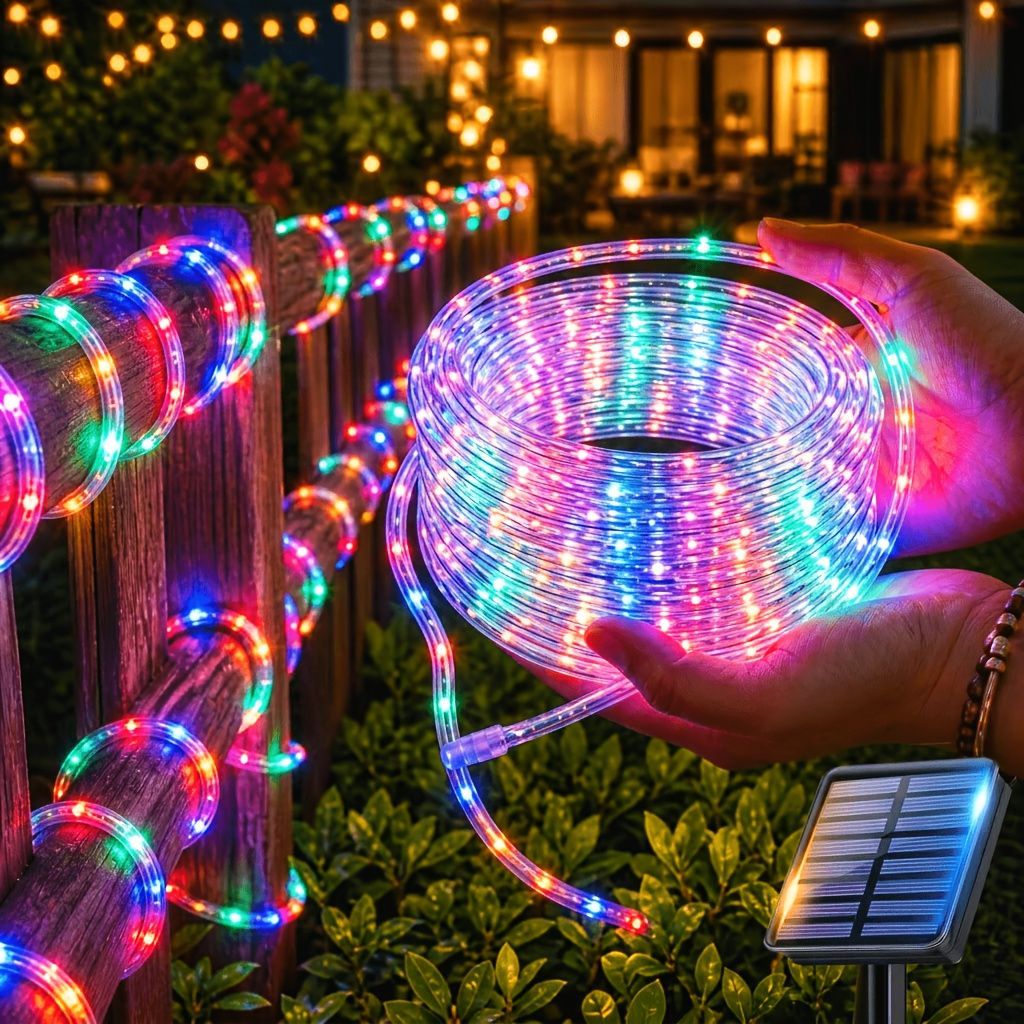 Solar LED String Lights Colorful Party Lights Outdoor Solar Fairy Lights view 3