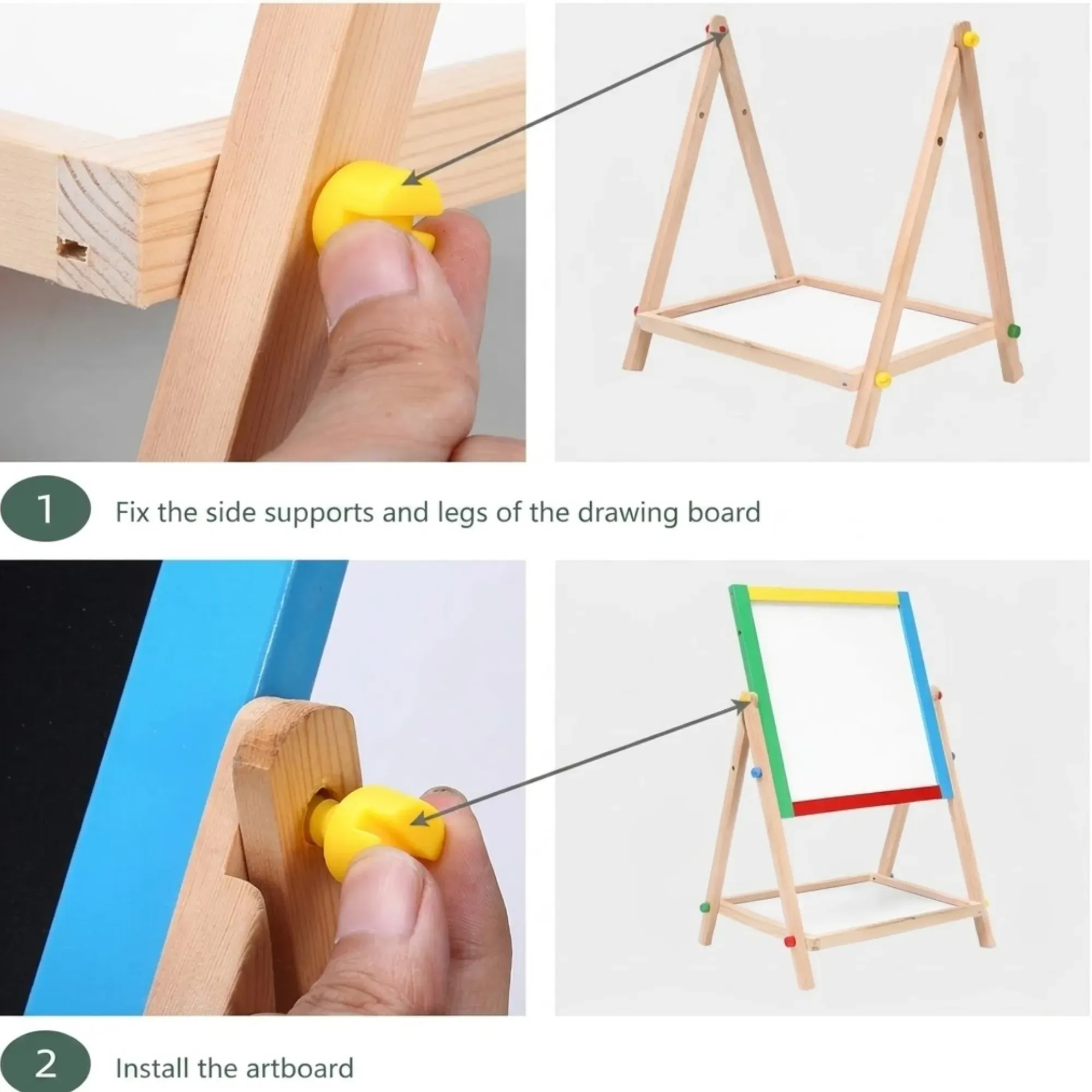 CARLA HOME 2-in-1 Kids Art Easel Chalkboard & Whiteboard view 6