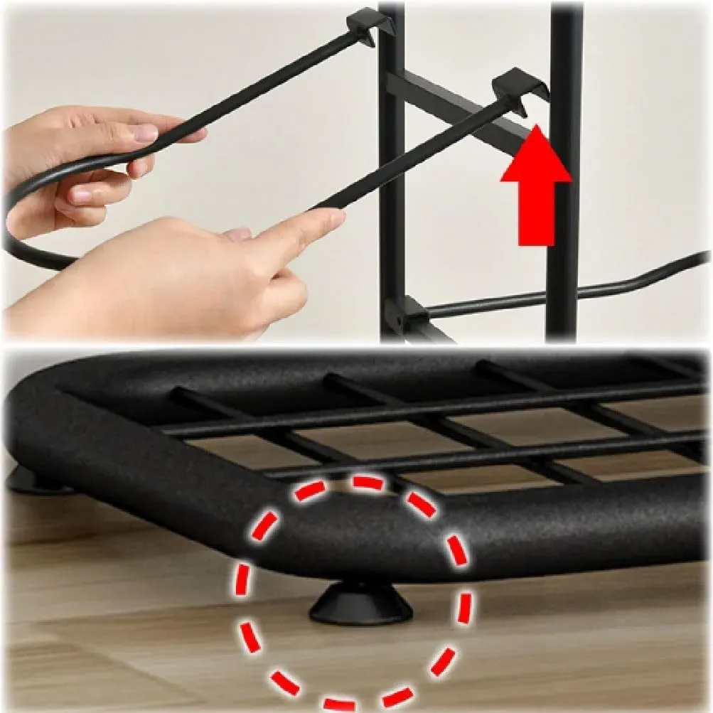 CARLA HOME Ball Storage Rack - 3-Tier Sports Organiser view 7