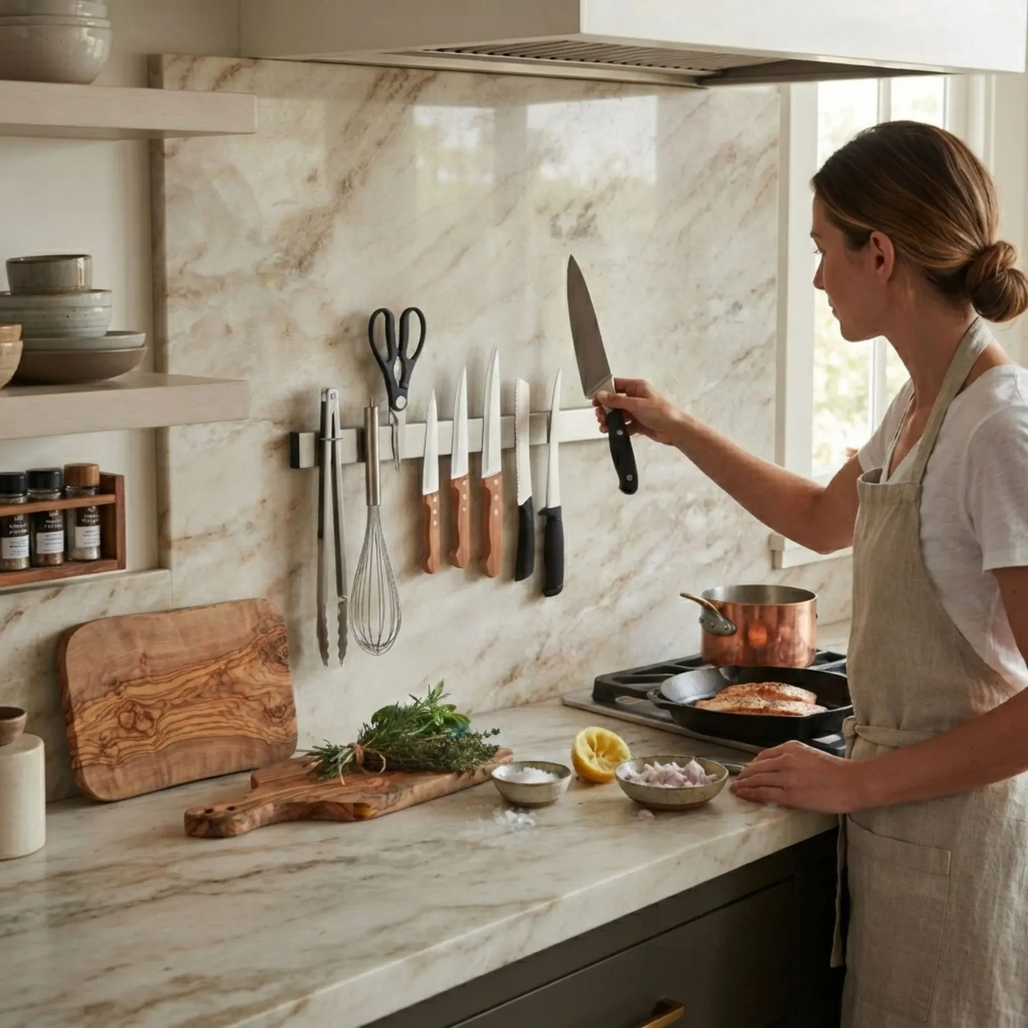 CARLA HOME Magnetic Knife Strip 40cm, Premium Stainless Steel Wall Rack Kitchen view 5