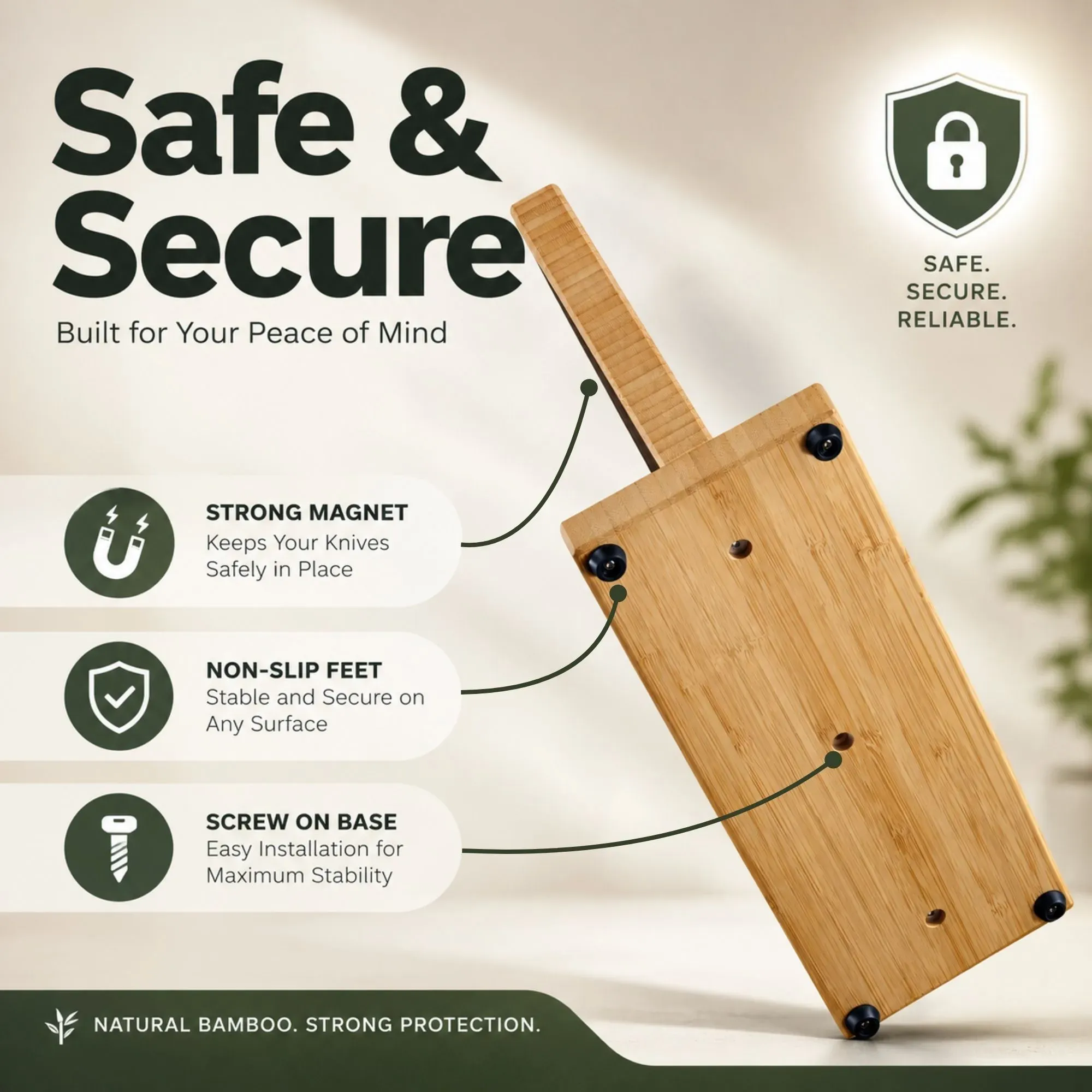 CARLA HOME Magnetic Knife Block view 6