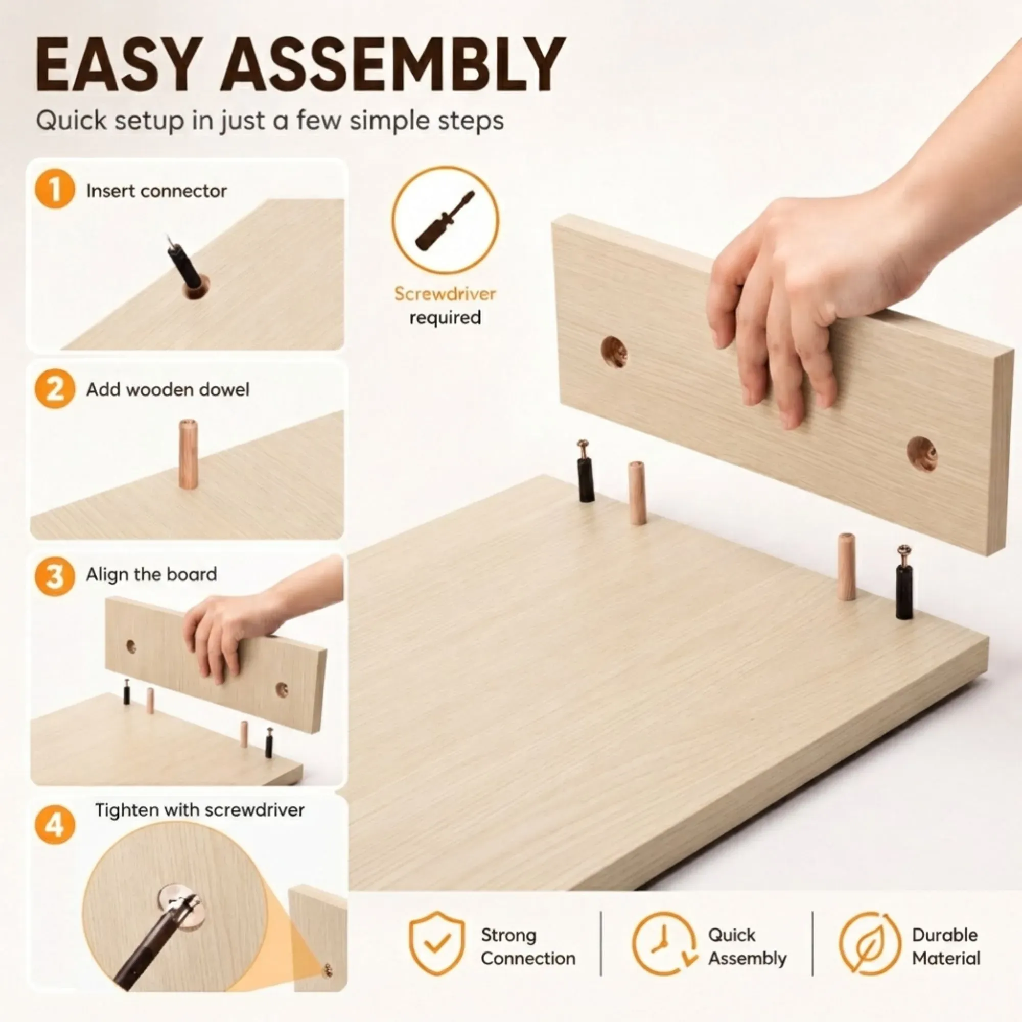 CARLA HOME Dual Monitor Stand Riser, Adjustable Length and Angle, Beige view 9