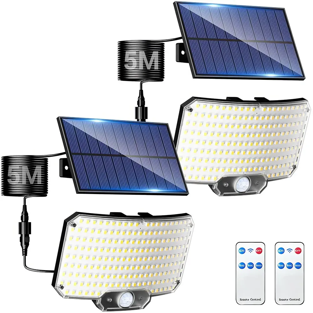 238LED Solar Powered Motion Sensor Flood Light in Black for Outdoor Security view 6