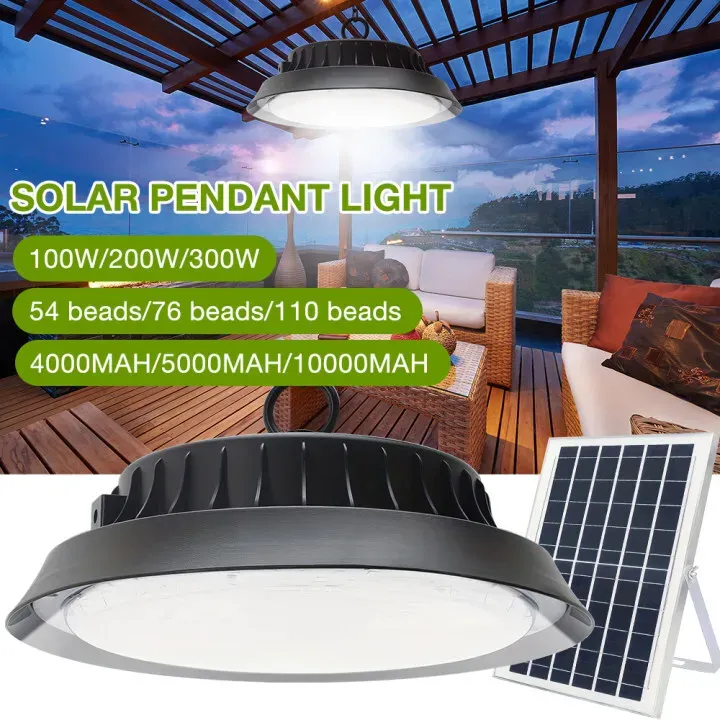 Solar Power Outdoor UFO LED High Bay Light 300W Black for Shed Garage Shop view 6