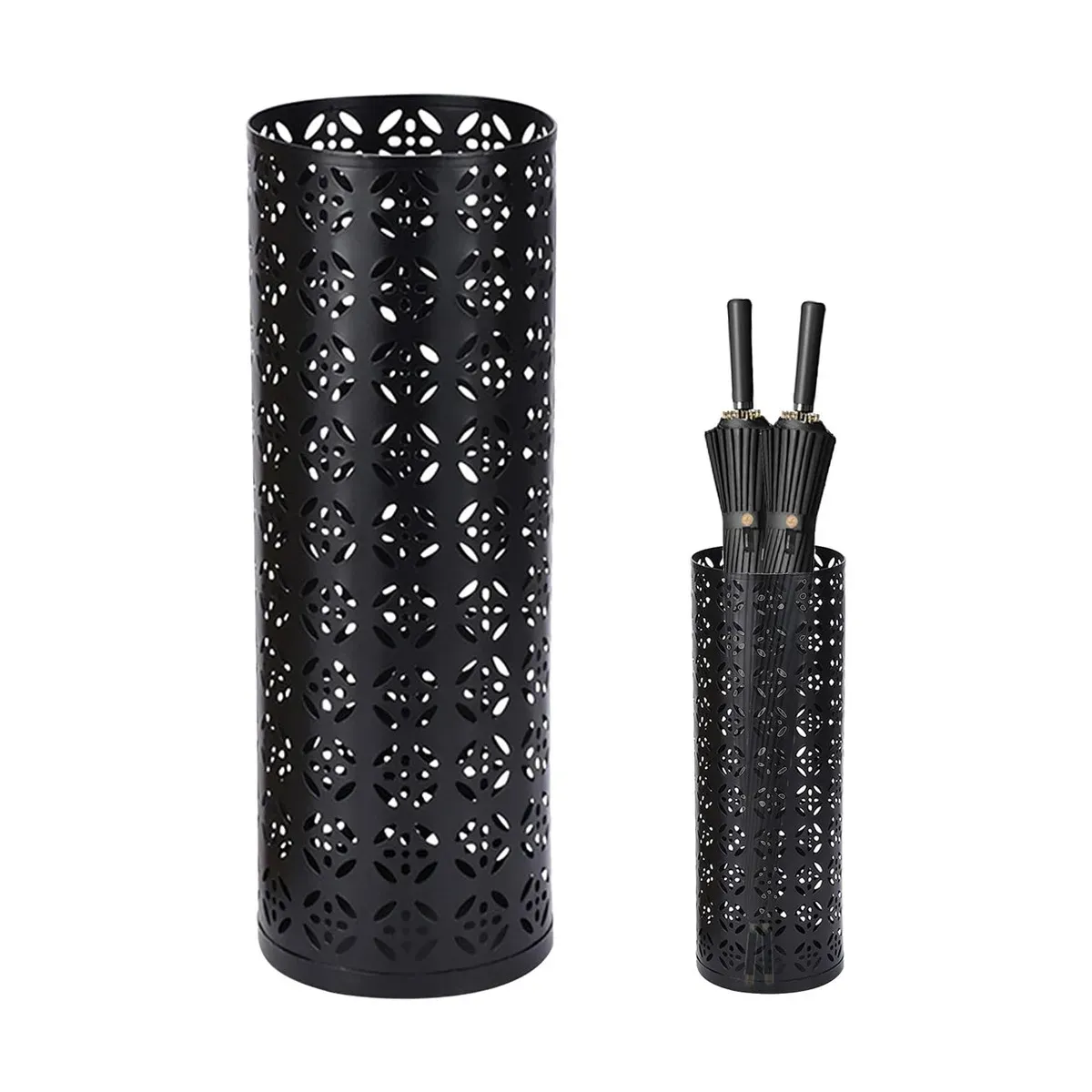 Multifunctional Black Metal Flower Storage Bucket Umbrella Holder Rack 1060x410mm view 10