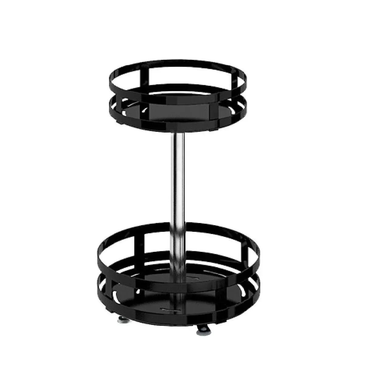 Black Triple Layer Rotating Spice Rack Countertop Organizer with 360° Rotation view 10