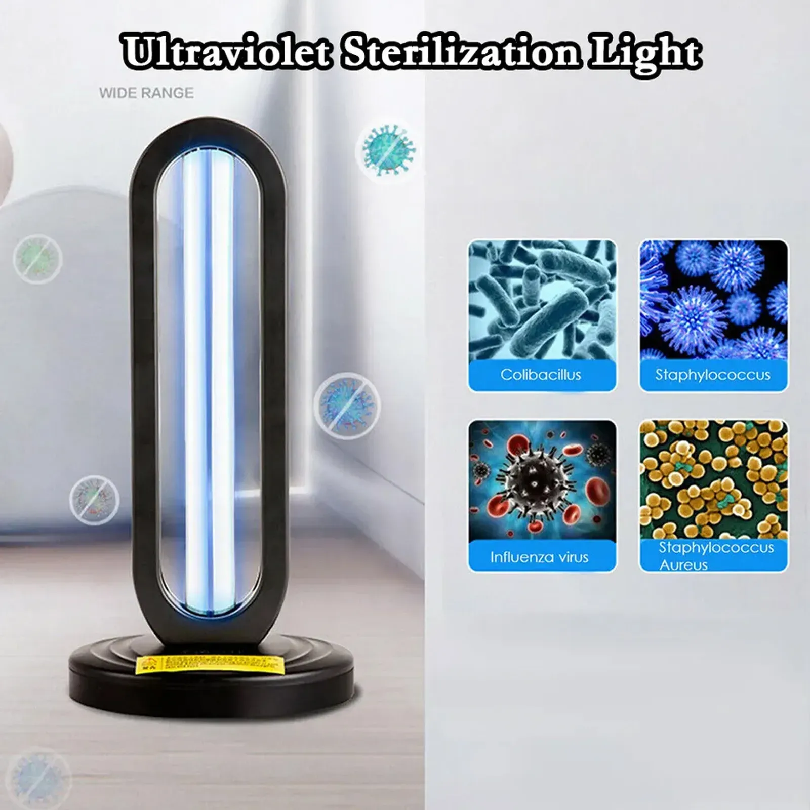 38W Black UVC UV Light Ozone Germicidal Lamp for Home and Office Disinfection view 7
