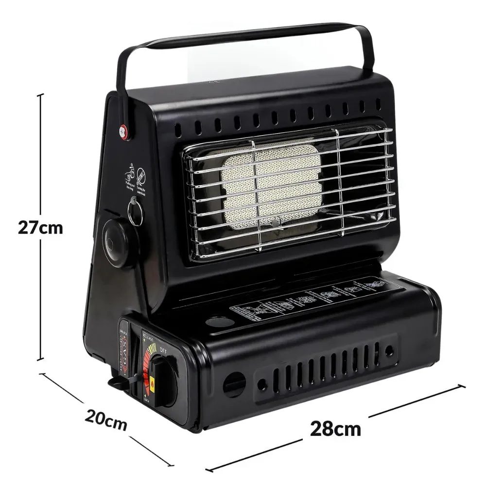 Portable Butane Gas Heater in Black for Camping, Hiking, and Outdoor Use - Red view 10