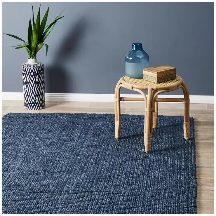 Navy Indoor Rug 320 x 230cm for Living Room view 3